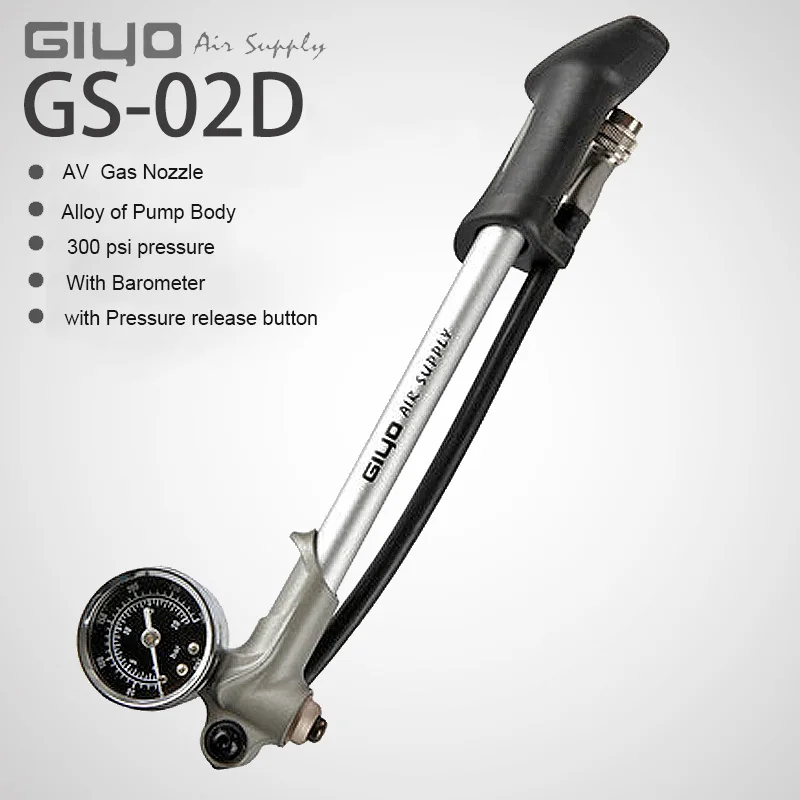 

New GIYO 300psi High Pressure Bike Shock Portable Inflator Inflatable Pump For Shock Absorber/Fork Air Supply Bicycle Pump Gauge