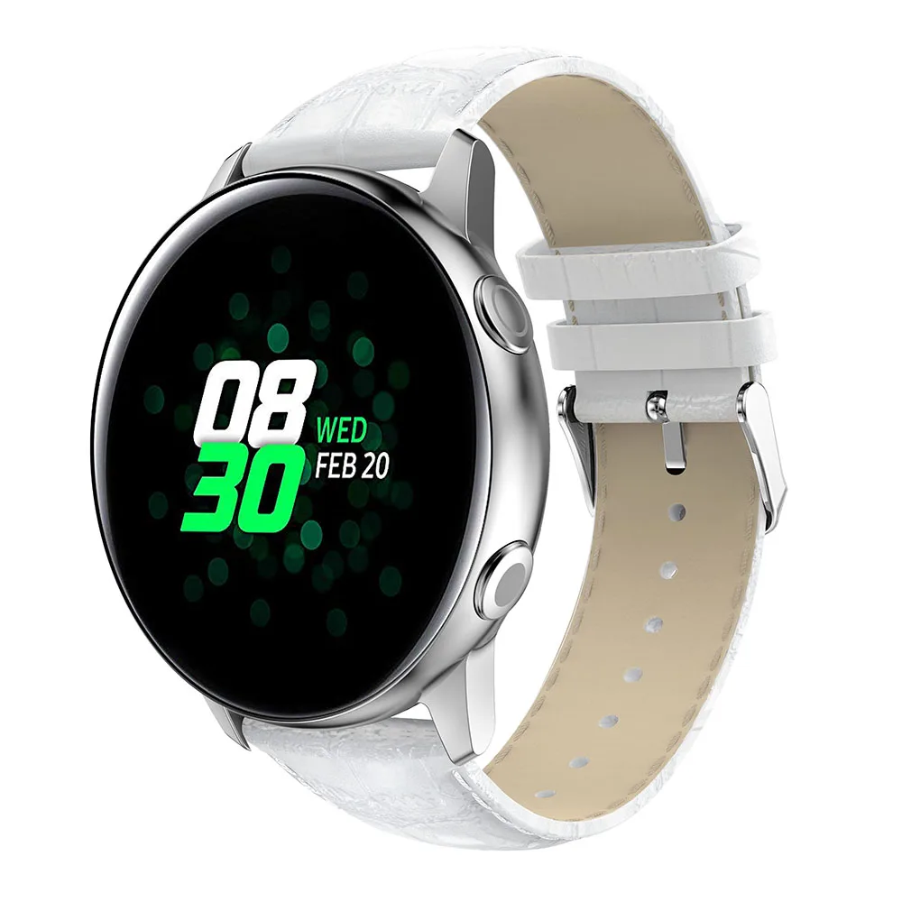 Классический кожаный ремешок для Samsung Galaxy Watch 20 мм активный браслет Gear S2