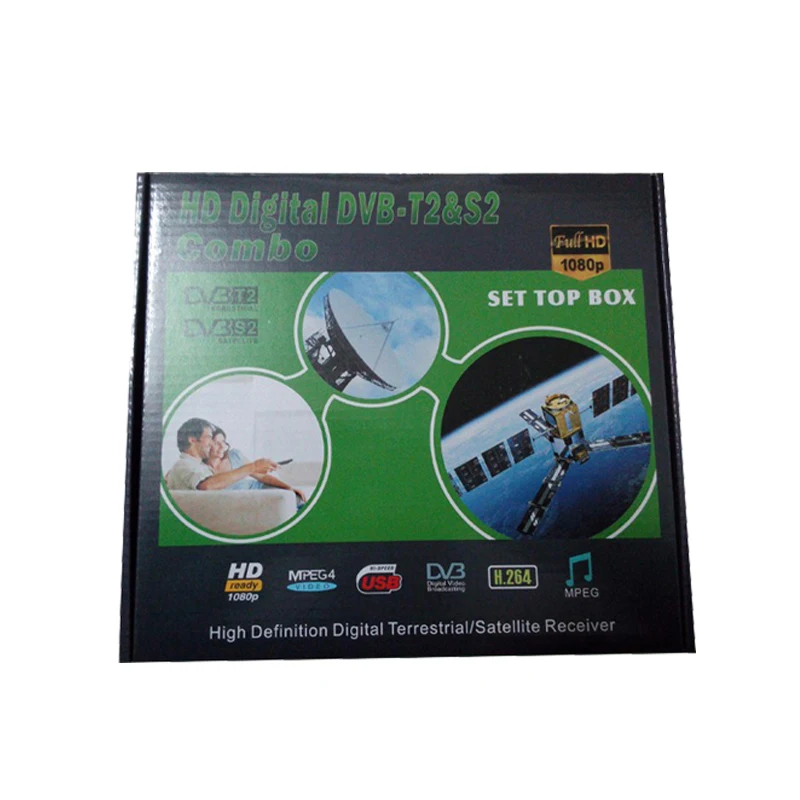 Full HD DVB-S2 DVB-T2 Цифрового Вещания Видео Спутниковый Ресивер Комплект Совместим с