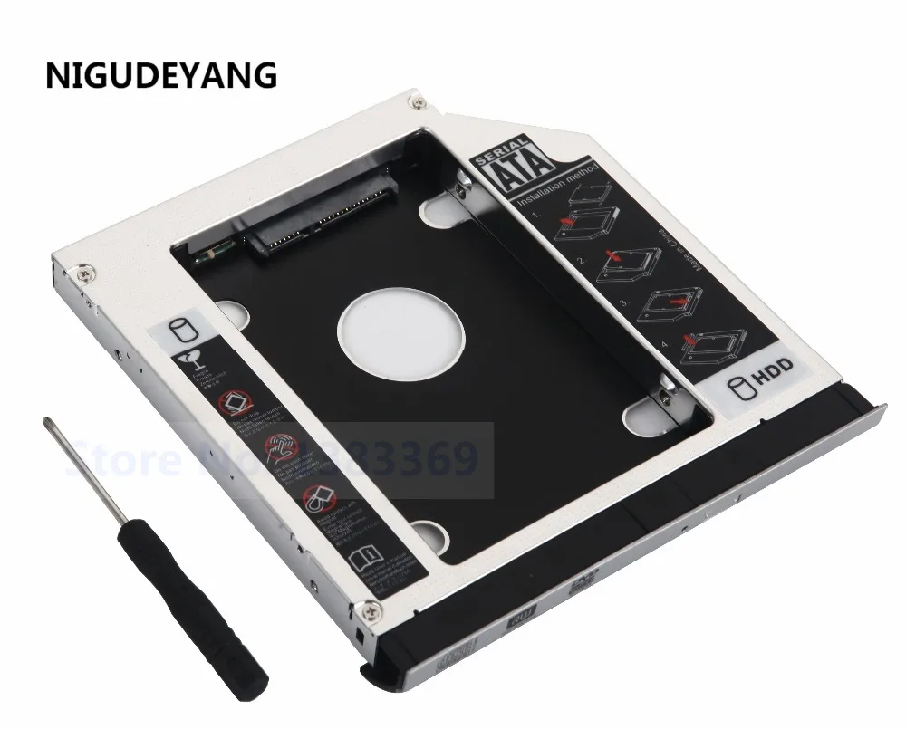 С лицевой панелью и кронштейном 2 го SATA HDD SSD корпус жесткого диска Caddy для Dell Latitude