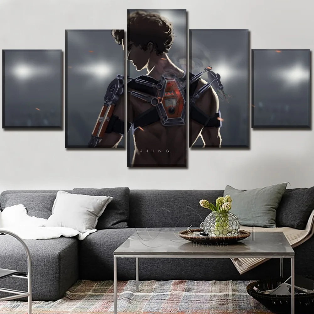Картины на холсте HD настенные картины для гостиной фотоплакат 5 шт. из аниме Megalo