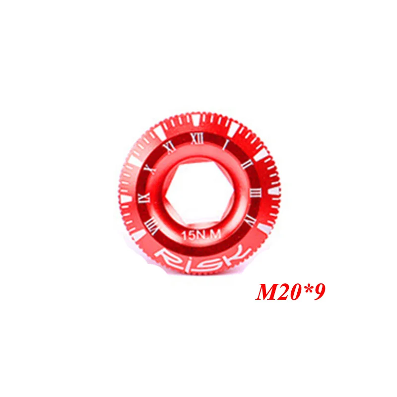 M20/M18* 9 велосипедная крышка шатуна, болт для руля велосипеда, винты для оси BB для горной дороги, велосипедная Нижняя скоба, колпачок, винты - Цвет: Red-M20