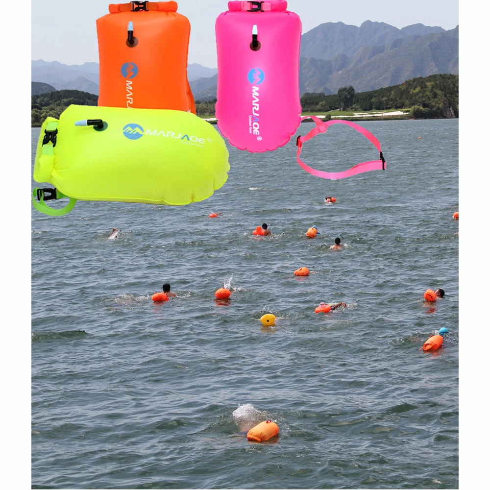 10KG Buoyancy Swimming Storage Bag PVC Waterproof Swim Tow Float Buoy Safety Float Inflatable Flotation Air Bag