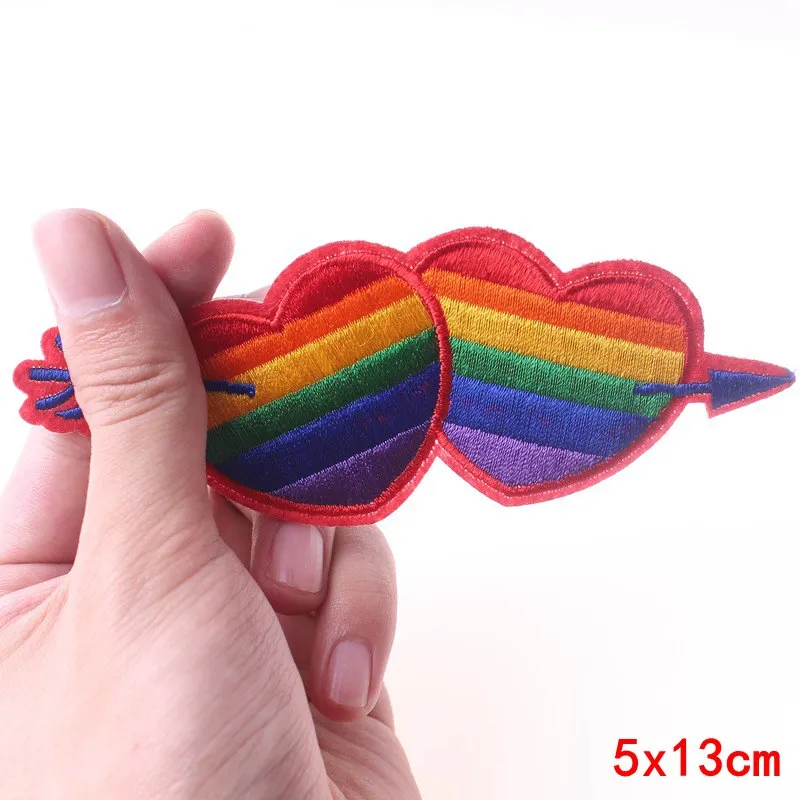 Prajna DIY Флаг Гей Гордость патчи вышитые нашивки для одежды утюгом на одежду
