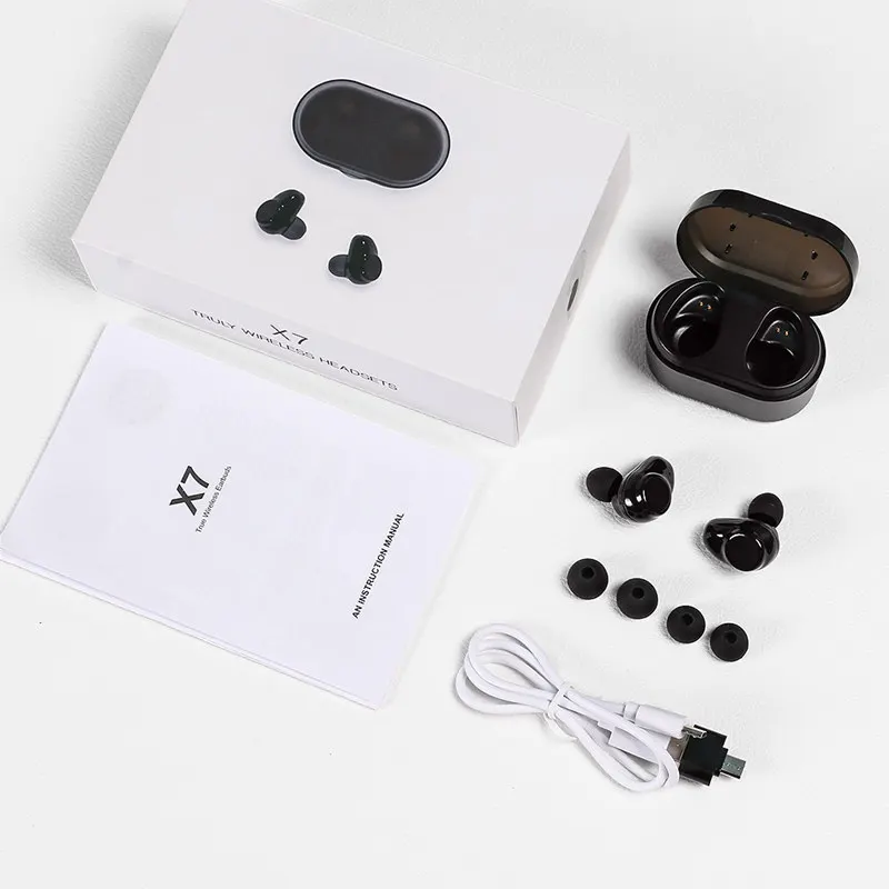 Bluetooth touch Управление Hi-Fi наушники с микрофоном, Langsdom X7 СПЦ Беспроводной наушники стерео микрофон для телефона с Зарядное устройство коробка