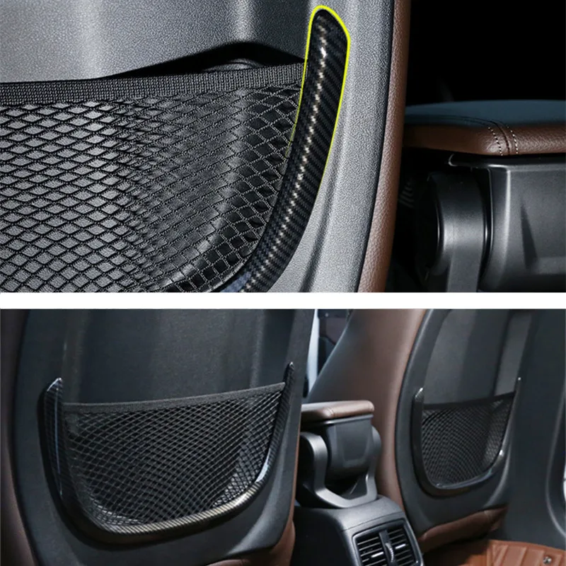 

Carbon Fiber Color Seat Backrest Frame Decoration Cover Trim For BMW X1 F48 2016-18 2 Series Active Tourer F45 ABS Modified