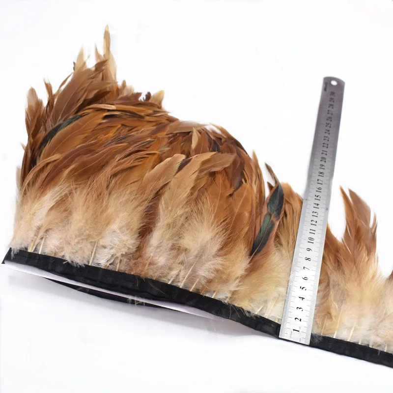 1Meters 13-18cm Rooster Tail Feather Trims Fringe dress DIY white feathers for crafts Home Party Clothing Decoration plumas | Дом и сад