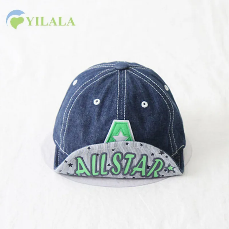 Повседневная детская шапка с буквенным принтом Хлопковые бейсболки ковбойские