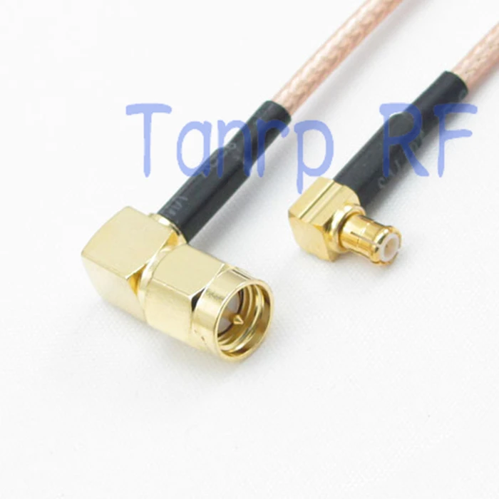 

10pcs 6in SMA male plug to MCX male both right angle RF adapter connector 15CM Pigtail coaxial jumper cable RG316 extension