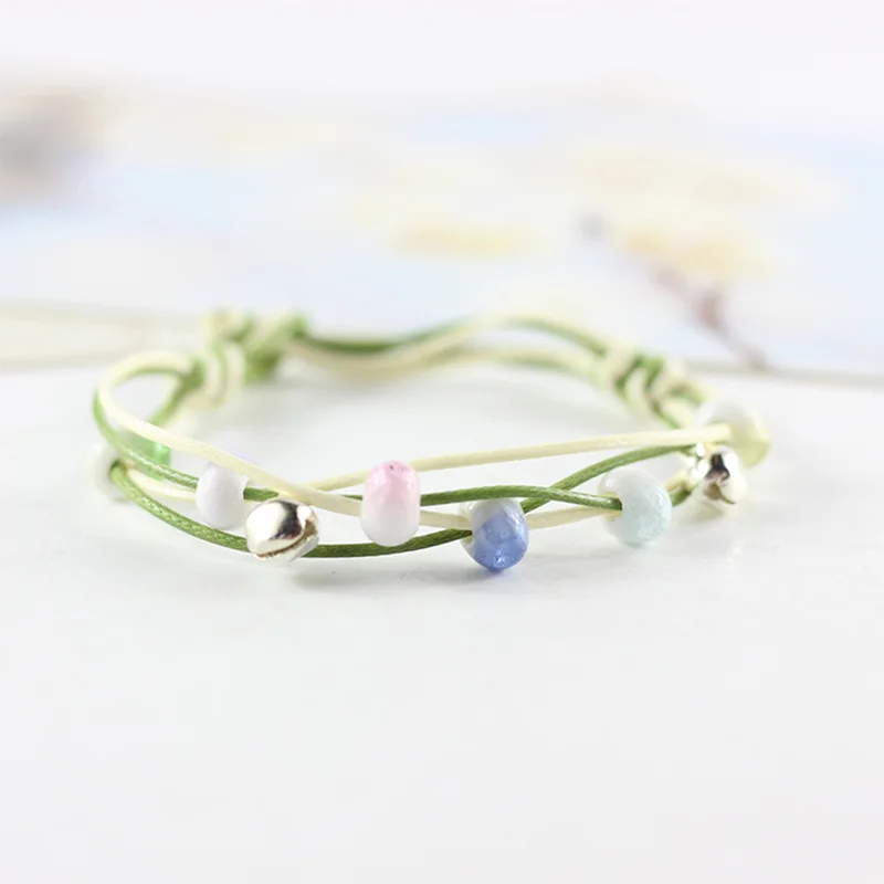 Многоуровневый браслет с шармами красочные керамические бусины регулируемые