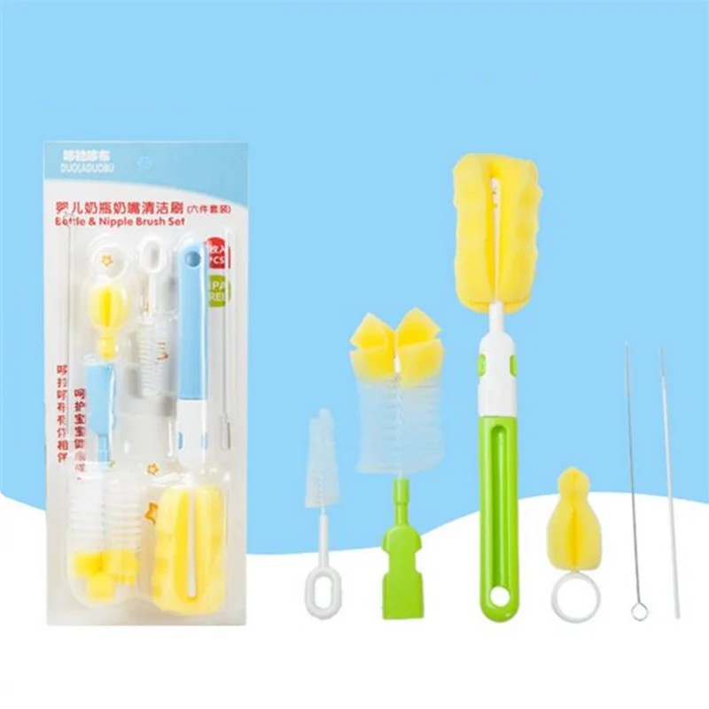 6 шт./компл. 2016 Новая Детская Бутылочка для бутылочек сосков набор очистки