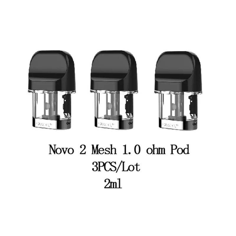 3 шт./лот SMOK Novo pods керамический/сетчатый/MTL/кварцевый Pod 0 8/1/1.2/1.4/1.5ohm 2 мл бак для