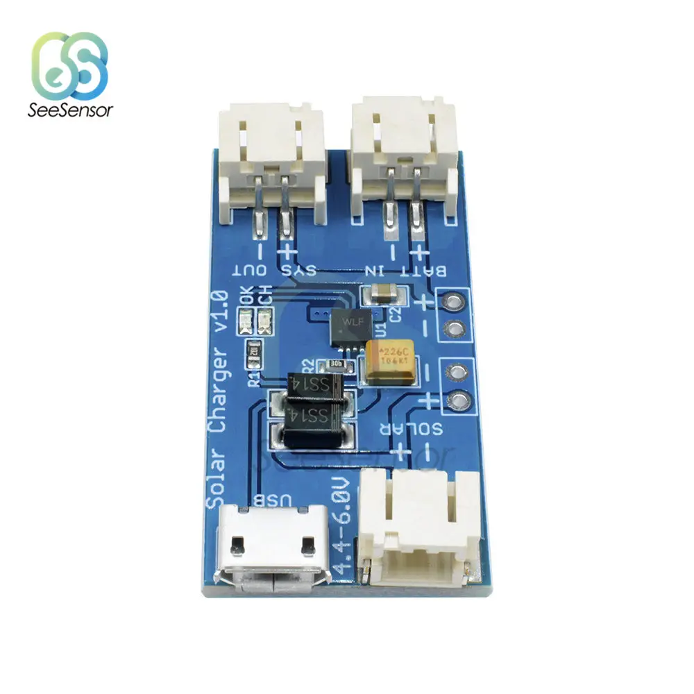 CN3065 Mini Solar Lithium Battery Charger Board Lipo Charging Module Panel Micro USB for Outdoor Camping Sports | Инструменты