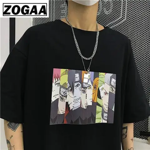 Крутая Harajuku футболка с Наруто уличная одежда мужская летняя модная Аминовым