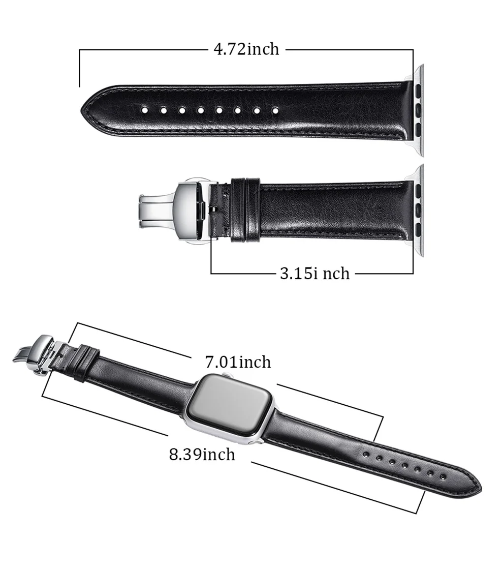 IStrap ремешок из натуральной кожи для Apple Watch 42 мм 38 мм/44 мм 40 мм серия 4 3 2 1 для Apple Watch ремешок iWatch ремешок для часов