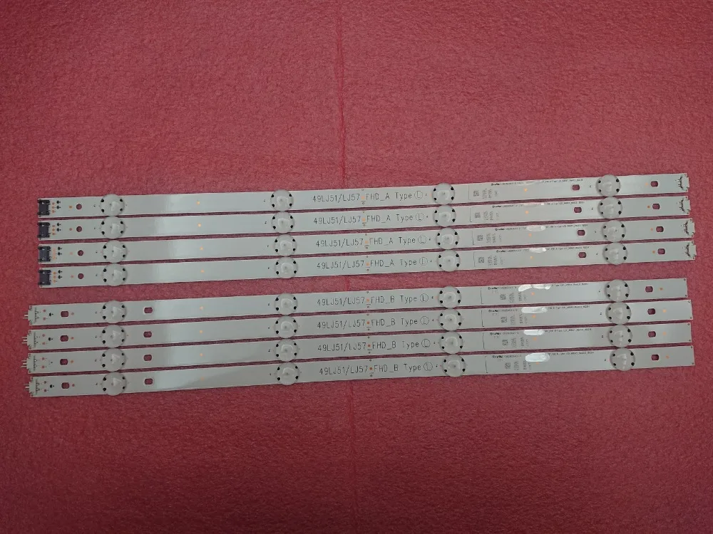 Новинка 5 наборов = 40 шт. светодиодных лент для LG 49LH590V HC490DUN 49LH5700 49LJ51/LJ57_FHD_A B Тип innotek