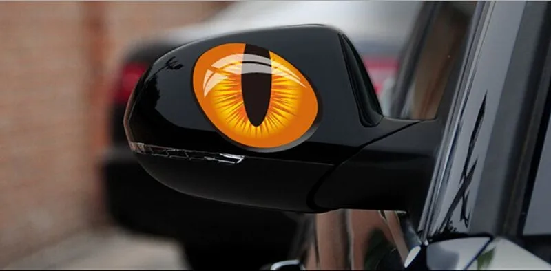 2 шт./лот автомобильные Чехлы кошачий глаз мини 3D Автомобильные наклейки