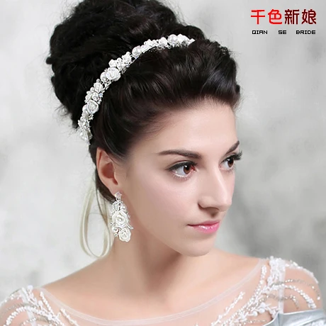 T3 Великолепный ручной оголовье женщины хрустальные украшения из жемчуга лоб для