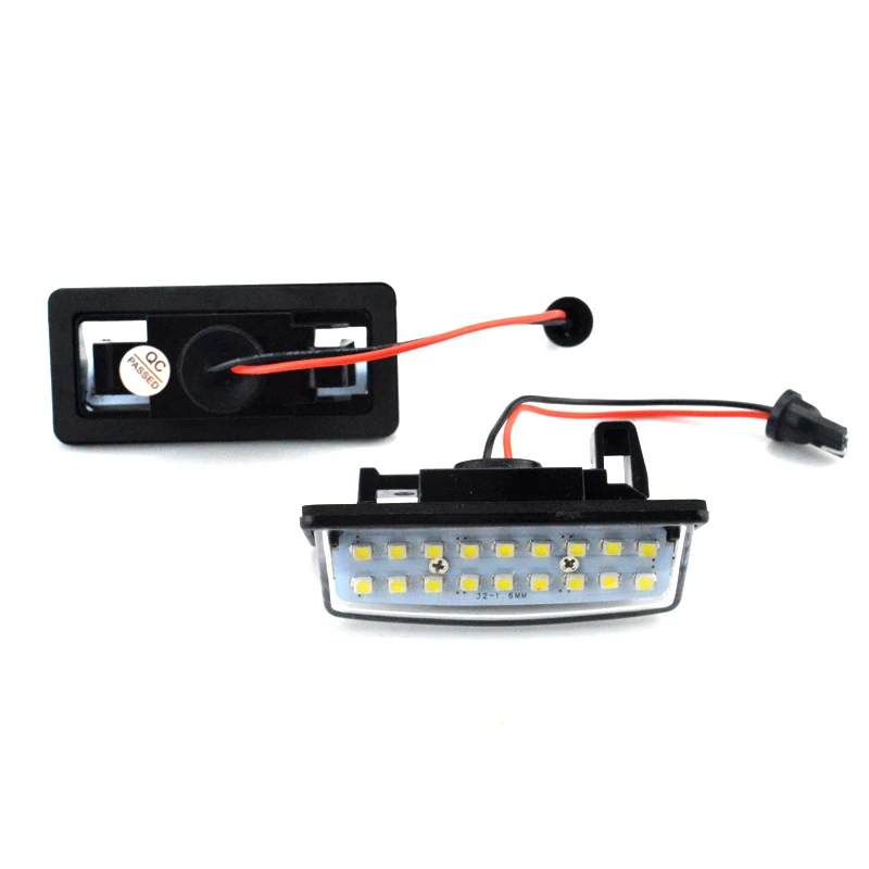 Супер Белые светодиодный лампы KEYECU 2 шт. 12 В 6500K 18SMD светильник Светка номерного