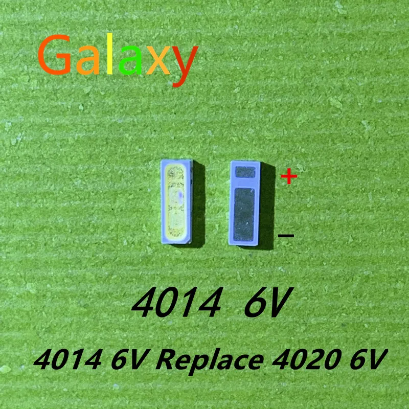 50 шт./лот 4014 4020 чип 2 SMD светодиодные бусины Холодный белый 1 Вт 6В 150мА для