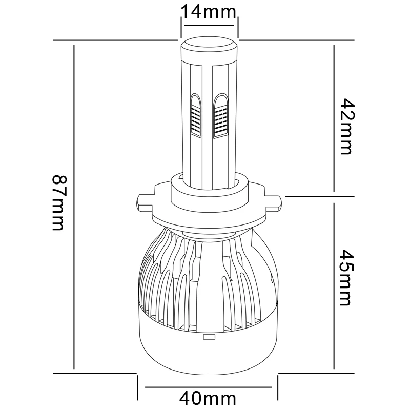 H7 8000LM светодиодный комплект фар 360 градусов луч H8 H9 H10 H11 H13 H4 9004 9005 9007 9006 все в одном