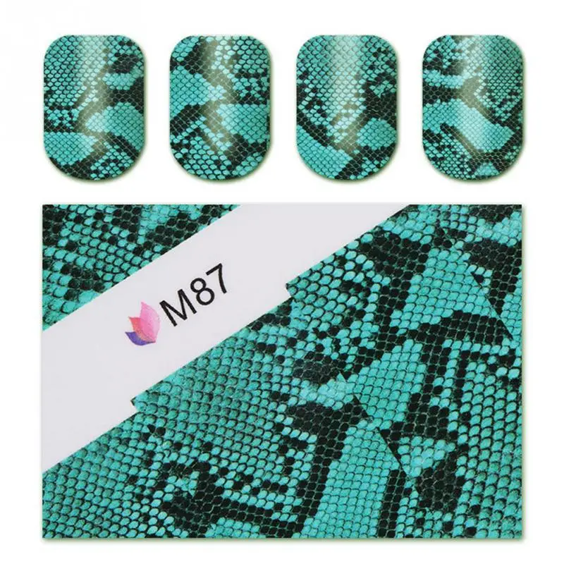 Уникальный Стикер для нейл-арта змеиная кожа Водные Наклейки ультра-тонкий