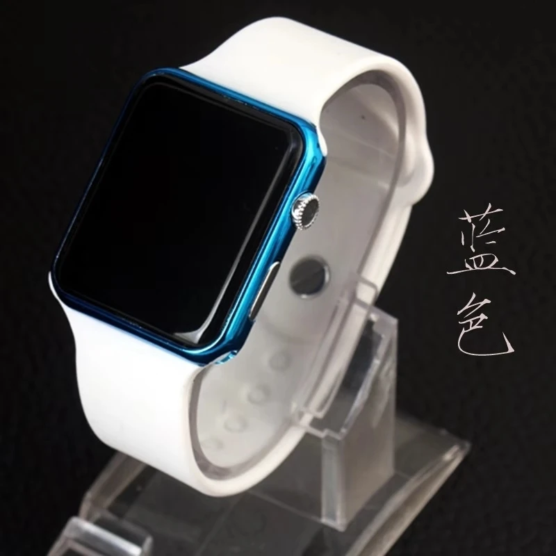 Горячая продажа Новые гальванические модные часы Apple квадратные светодиодные