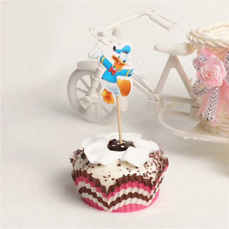 48 шт./лот Новый Микки Мышь Cupcake Toppers выборка партии Аксессуары душа ребенка Дети