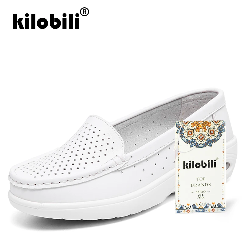 Kilobili/2019 г. весенние женские лоферы из натуральной кожи Повседневные балетки на