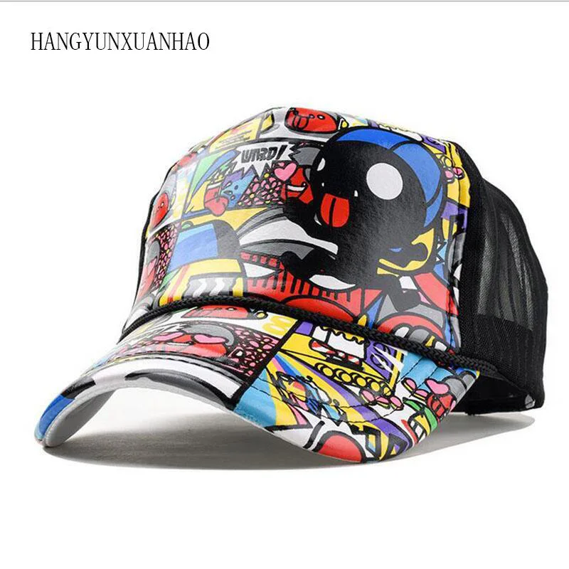 

Hats/Caps Cartoon Mesh Baseball Cap For Boy Kids Children Print Adjustable Dad Hat Cotton Breathable Bone Hip Hop Snapback Caps