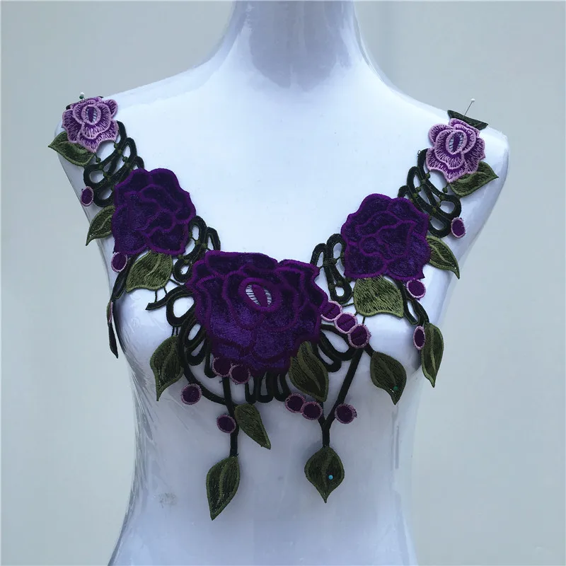 1 шт. разноцветный вышитый кружевной воротник 37 44|neckline collar|lace necklinelace neckline collar |