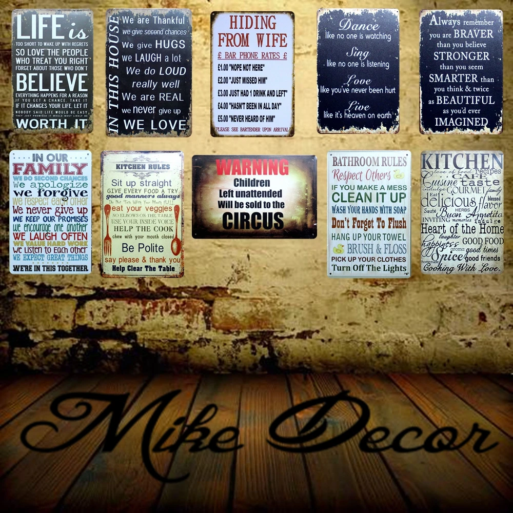 

[ Mike86 ] FIND A PASSION LIFE Poem Metal Tin Signs wall decor Office Restaurant Bar Painting art Decor 20*30 CM B-117