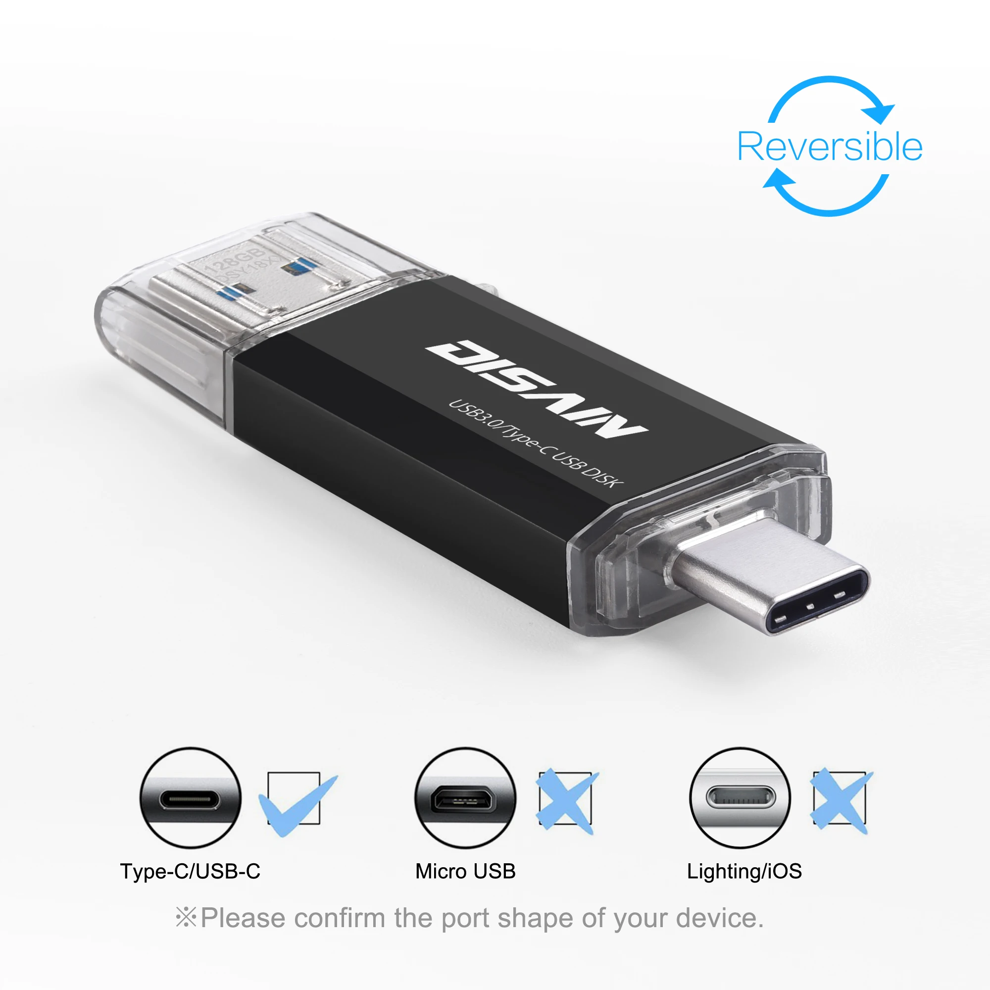 USB C двойной флэш накопитель DISAIN Type внешний памяти 3 0 для Android ПК смартфона Macbook