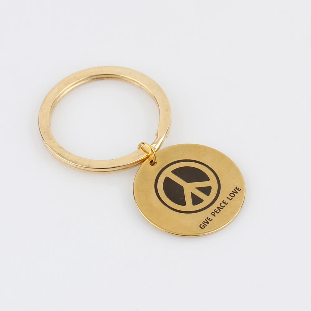 Винтажный брелок с надписью GIVE PEACE LOVE модный мужской и женский кошелек сумка