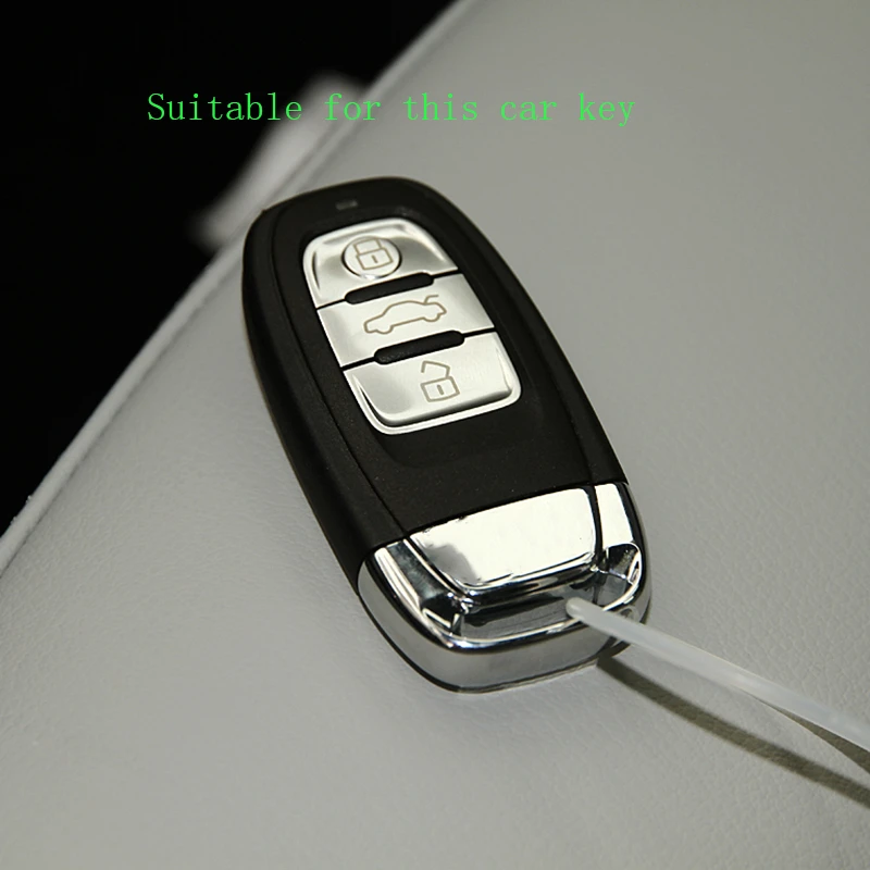 Популярная кожаная сумка для ключей с 3 кнопками Audi B6 B7 B8 A4 A5 A6 A7 A8 Q5 Q7 R8 TT s5 S6 S7 S8 SQ5