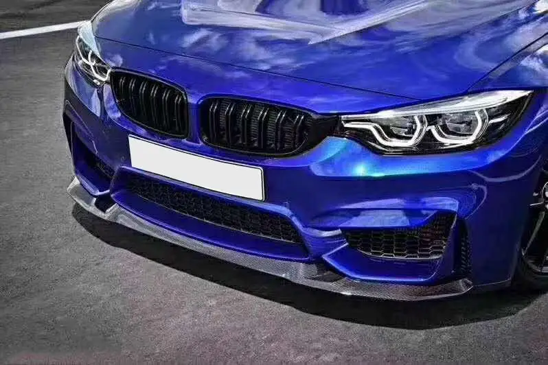 Для F80 F82 F83 Стайлинг из углеродного волокна передняя губа ДЛЯ BMW M3 M4 машина для