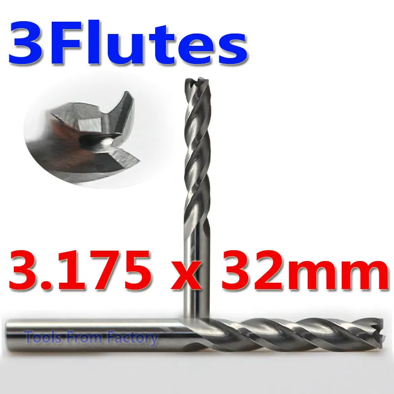 2 шт. твердосплавные фрезы для гравировки 3 х32 мм|milling tools|flute millcarbide engraving cutters |