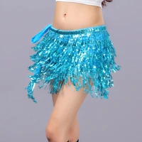 3 layer sequins tassel fringe chain waist sequins skirt belly dance hip scarf belly dance belt dancing costume accessories