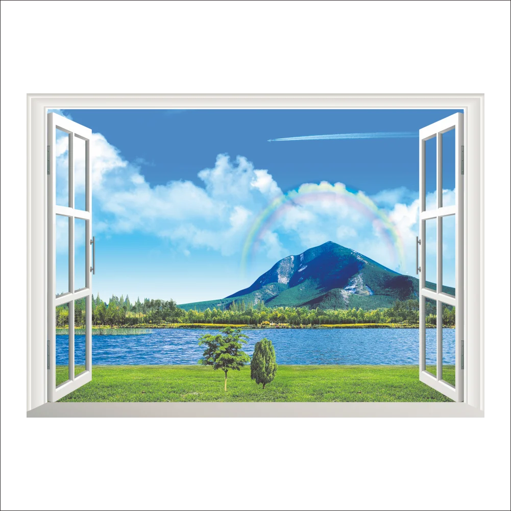 

3D наклейка на стену "Лесной пейзаж"