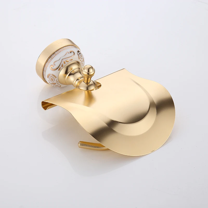 Держатель для туалетной бумаги в ванной комнате с крышкой старинная латунная