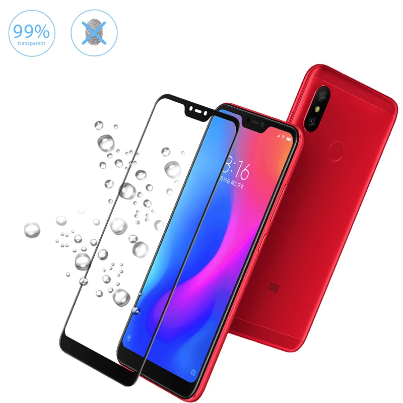 Защитное стекло для xiaomi redmi 6 pro защита экрана закаленное 6a note6 xiomi redme 6pro полное