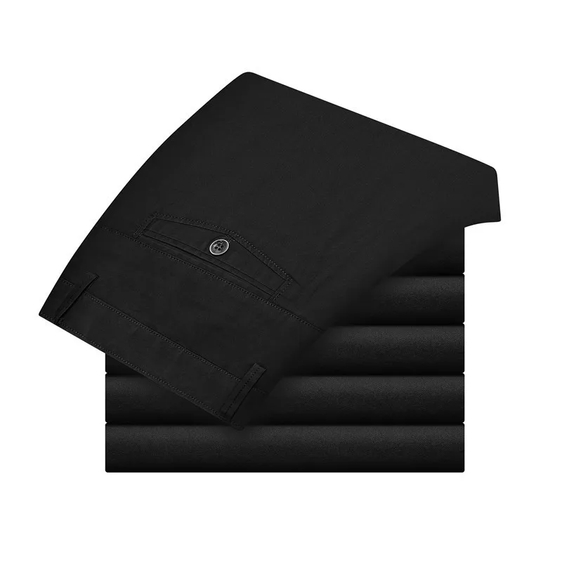 black MRMT брендовые новые мужские брюки с высокой талией, однотонные мужские брюки, мужские хлопковые тонкие брюки, мужские прямые брюки - Цвет: black