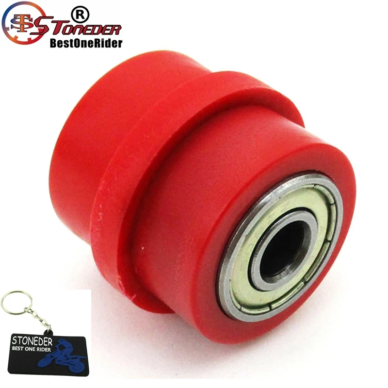 STONEDER Red 8mm Chain Roller Pulley Tensioner For Motorcycle Motocross Pit Dirt Motor Bike ATV Quad 4 Wheeler Go Kart | Автомобили и