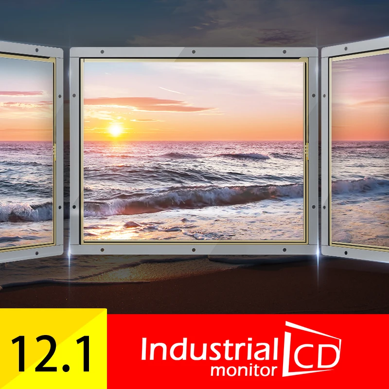 

12 inch Industrial Four-wire Resistive Mini Touch Monitor Open Frame 1400*1050 HD 4:3 HDMI VGA DVI USB Touch LCD Screen Display