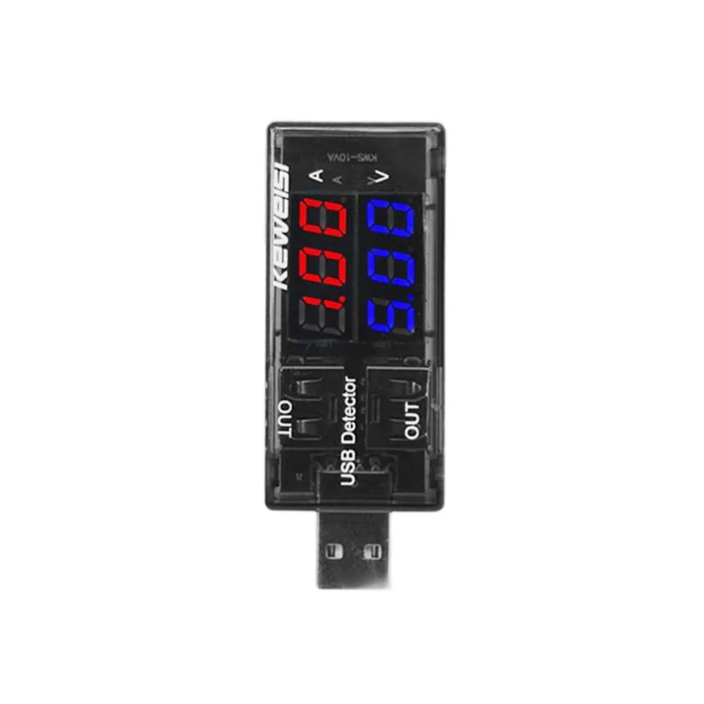 Двойной дисплей USB Тестер DC Цифровой вольтметр Индикатор напряжения тока