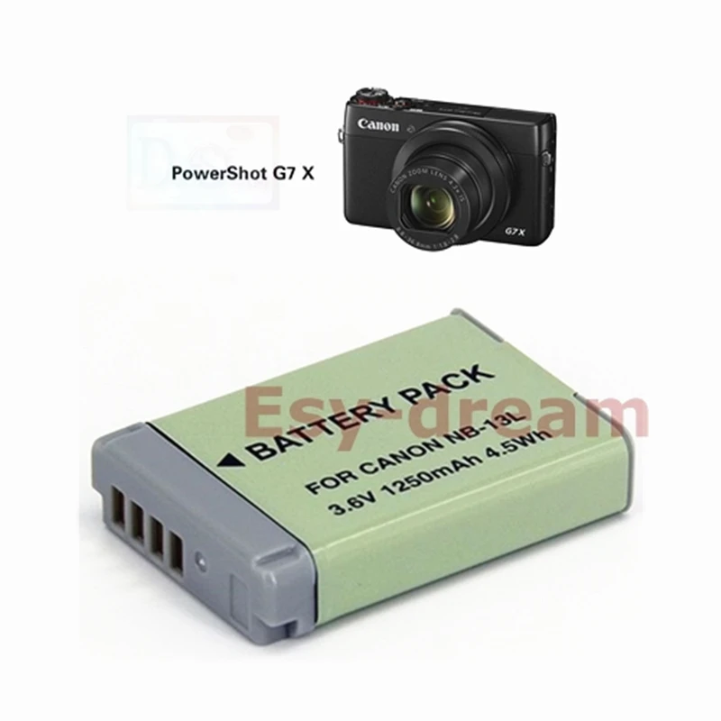 

NB-13L NB13L 13L Camera Battery For Canon PowerShot G7X G7 X Mark II SX730 G5X G9X SX720 SX620