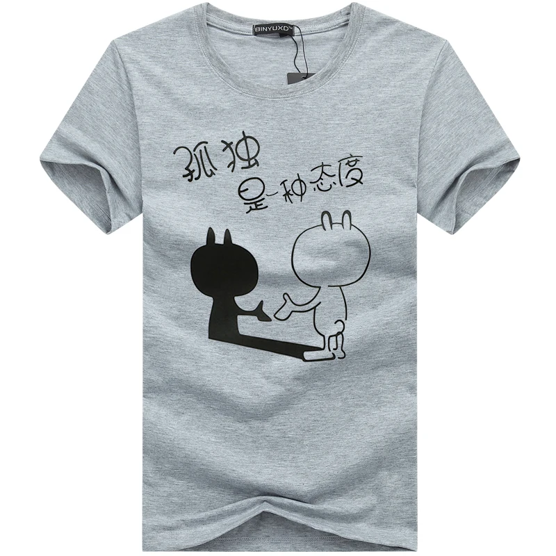 BINYUXD хлопковая облегающая футболка с коротким рукавом Повседневная модная