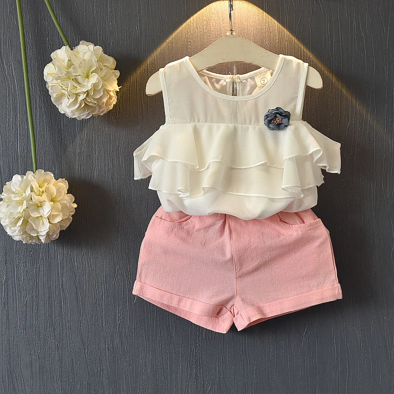 Летняя Новинка 2018 шифоновая рубашка на плечо и шорты AiLe Rabbit для девушек выпуска han