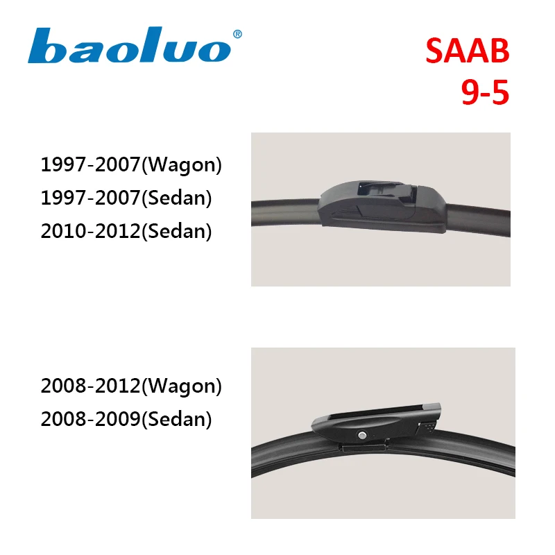 Baoluo стеклоочистителей для SAAB 9 5 1997 2012 натуральный каучук лобовое стекло Щётки
