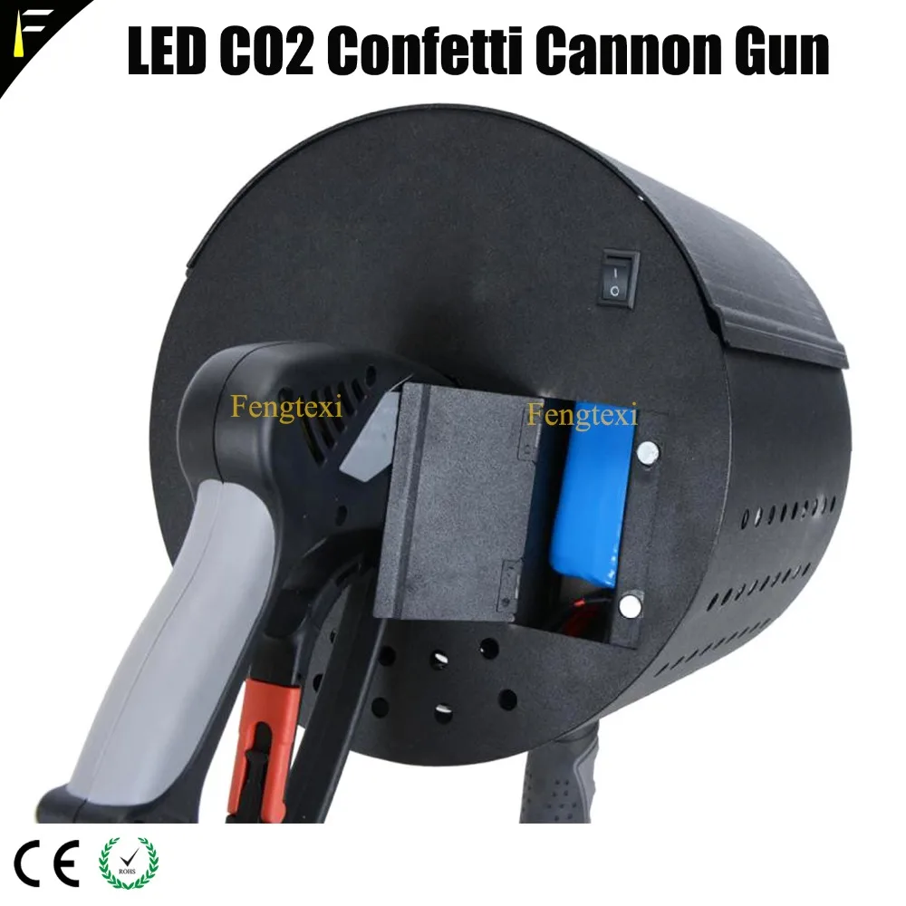 СО2 струйный пистолет и конфетти распыление 2 в 1 светодиодный сухой лед RGB газ CO2